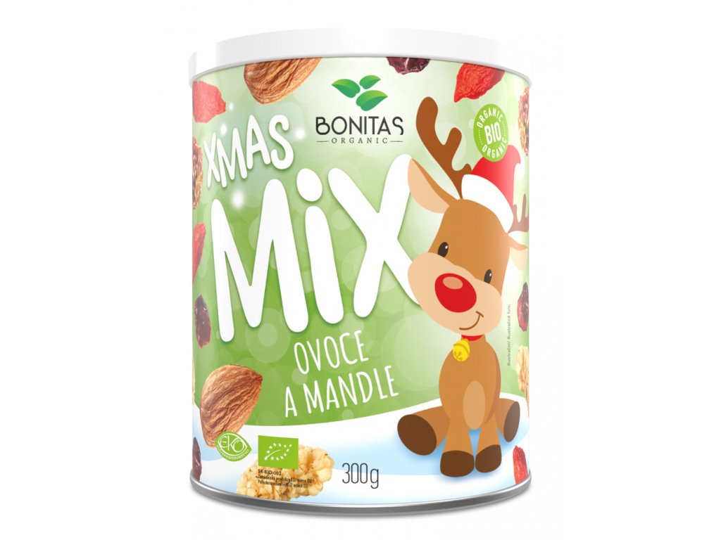 BONITAS BIO vianočný mix ovocia a mandlí Exclusive 300g